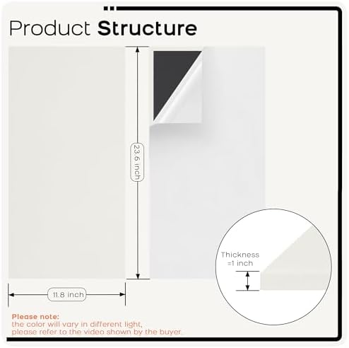 BUBOS 4-Pack Fabric Acoustic Panels 23.6x11.8x1", Self-Adhesive Sound Panel - Image 2