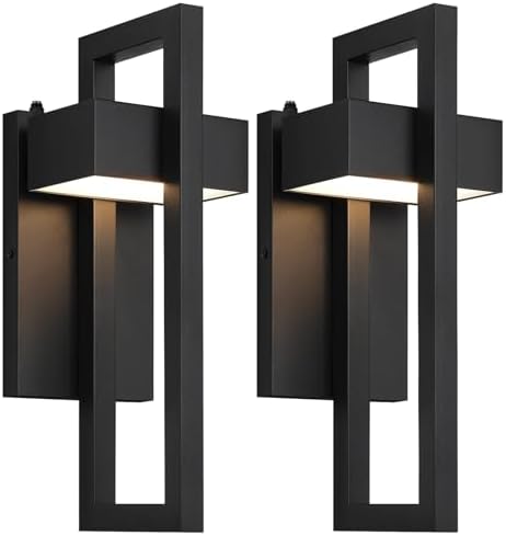 AKEZON Dusk to Dawn Outdoor Wall Sconce 2 Pack by AKEZON