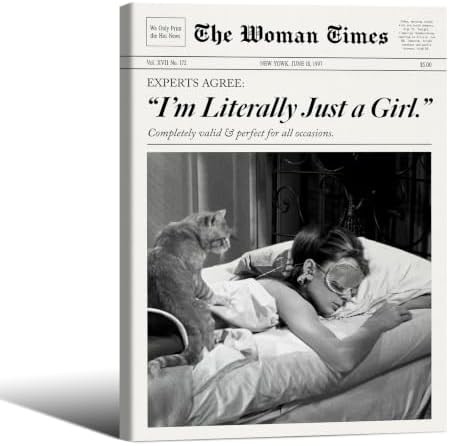 Trendy Newspaper Wall Art 12x16in Wooden Framed Fashion Black and White Decor by Unknown