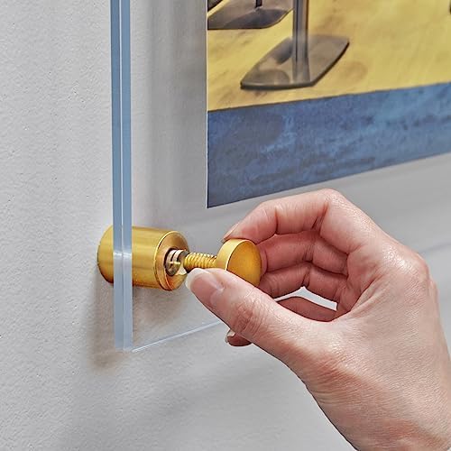 Azar Displays 105536-GLD Acrylic Floating Double Panel Wall Frame, Overall - Image 6