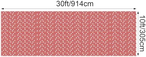 10x30ft Christmas Red Brick Wall Backdrop Photo Background Fabric - Image 2