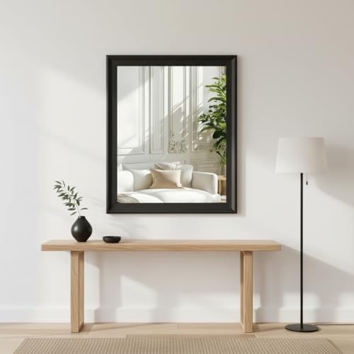 Black 30 x 36 Inch Rectangle Vanity Wall Mirror - Image 4