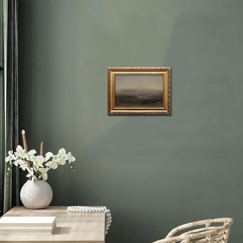 uniro Vintage Gold Framed Wall Art, Moody Landscape Canvas Art Prints Painting - Image 4