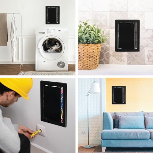 6" x 8" Black ABS Plastic Plumbing Access Panel - Image 4