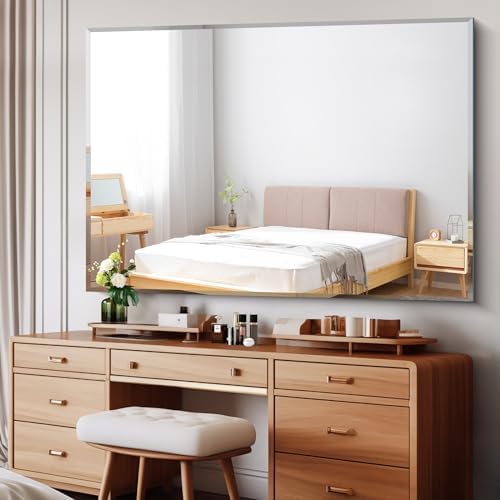 CILIBER Beveled Bathroom Mirror, 60x40 Large Bathroom Mirrors - Image 2