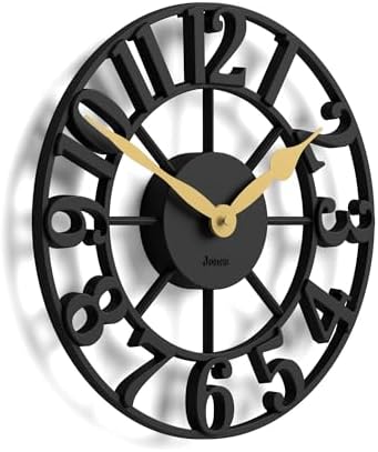 JONES CLOCKS® Lighthouse wall Clock | Sculptural Skeleton Clock | Black - Image 2