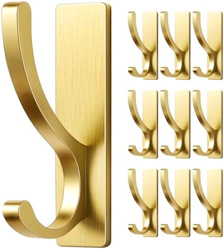 pickpiff Adhesive Wall Hooks for Coat/Towel, Hold 13LB by pickpiff
