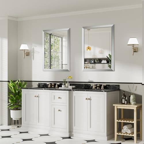 Briivue Bathroom Wall Mirror, 28x36 Inch - Image 4