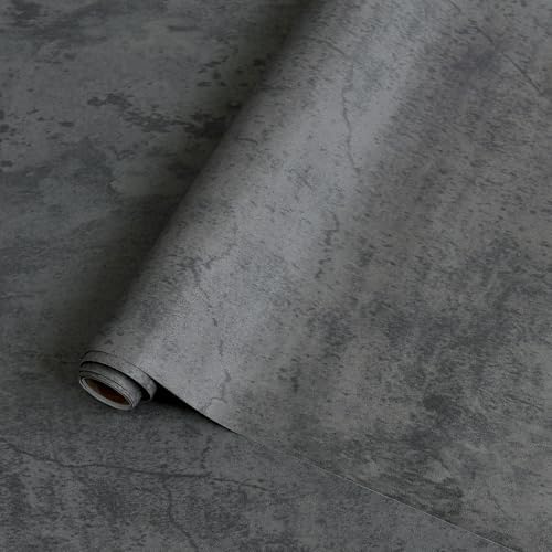 BAYYA Blue Concrete Textured Wallpaper Wall Paper Peel and Stick Modern - Image 3