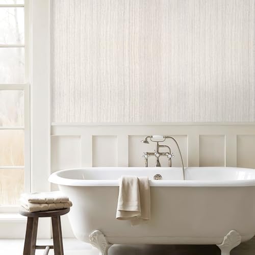 Grasscloth Peel and Stick Wallpaper Light Purple Vintage Paper 16in x 196in - Image 4