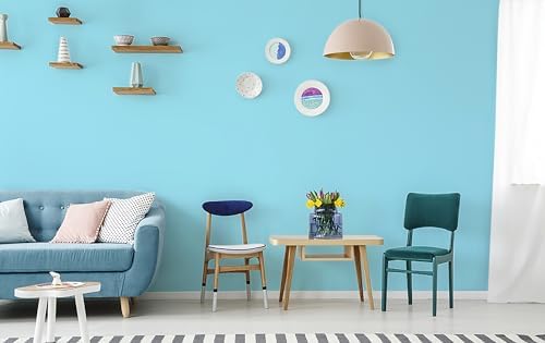 15.7"x197" Blue Peel and Stick Wallpaper - Image 5