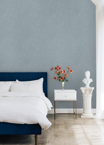 Mr. Kate Daphne Limewash Dusty Blue Peel and Stick Wallpaper - Image 5