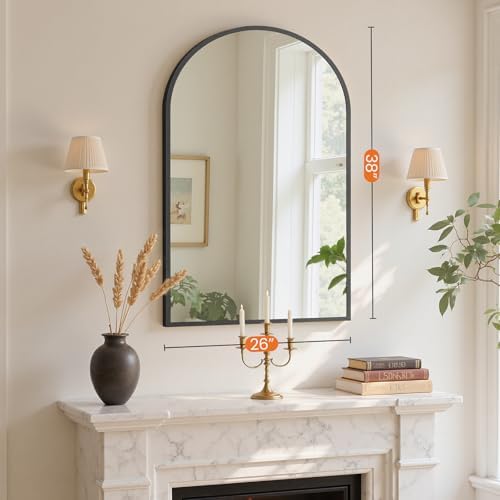 Sweetcrispy 26.5"x38" Arched Black Bathroom Mirrors - Image 4