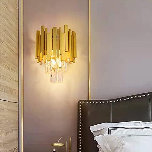 FRIXCHUR Crystal Wall Sconce Lights 3 Tiers Crystal Wall Lamp - Image 2