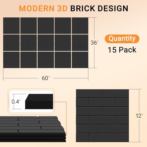 Clulutic15 Pack Acoustic Panels 12" x 12" x 0.4", Self Adhesive Sound Absorbing - Image 2