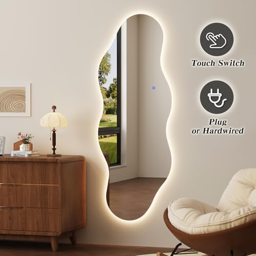 QDSSDECO 63" x 24" Wavy Full-Length Mirror - Image 6