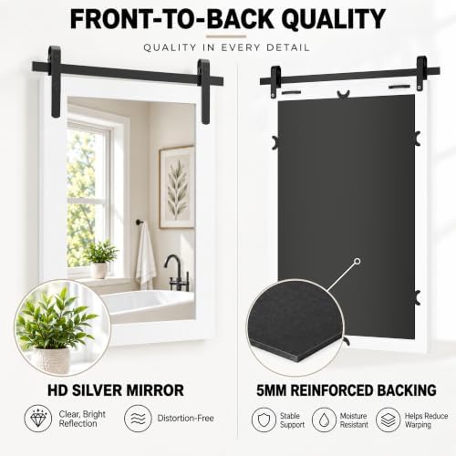 PAIHOME Farmhouse Bathroom Vanity Mirror - Image 5