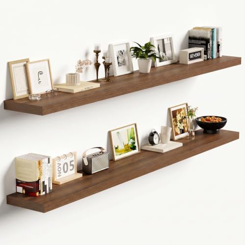 Vivelove Floating Shelves 9 inch Deep 55”Long Set of 2 by VIVELOVE