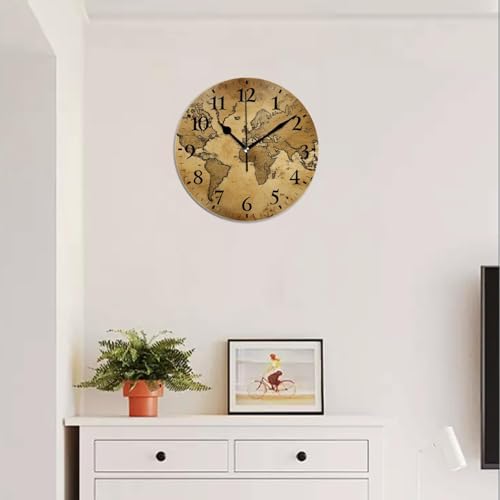 Round Analog Wall Clocks Non-Ticking Silent Clock Battery Operated Clcoks - Image 5