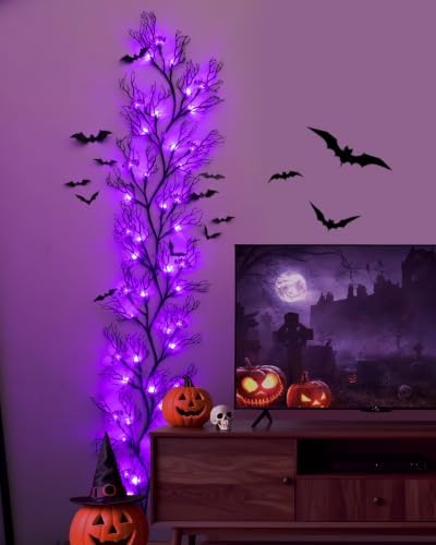 6 Ft Halloween Decor Vine with 45 LED Lights, Adjustable Shape - Image 4