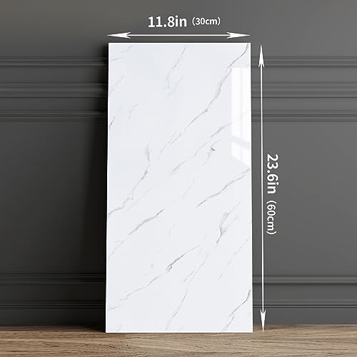 Haimin 3D Wall Panels Peel and Stick Marble Tile Look 10 Pack Waterproof - Image 2