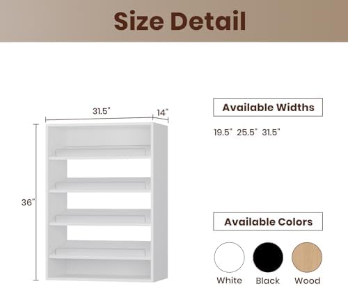 ROOMTEC 31.5" Shoe Shelf Short Tower Closet Unit, Modular Closet System - Image 2
