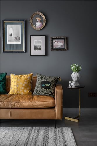 15.7" x 197" Dark Grey Wallpaper Dark Grey Peel and Stick Wallpaper Matte Grey - Image 5