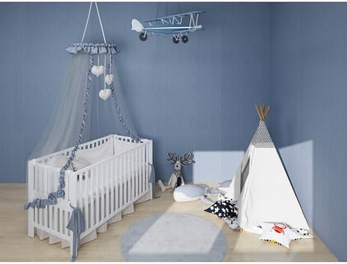 Light Blue Grasscloth Wallpaper Peel and Stick, Textured Adhesive Countertop & - Image 4