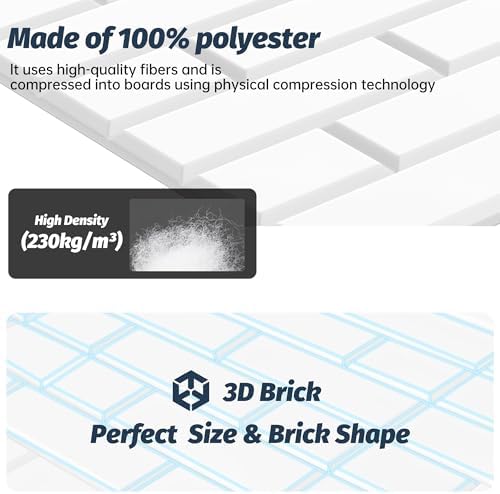 12Pack wall panels, 3D Brick Pattern Sound Proof Panels - Image 3