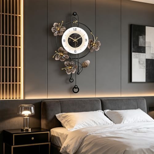 Large Wall Clock Silent Quartz Pendulum Modern Wall Decor 18.8x29.5in - Image 7