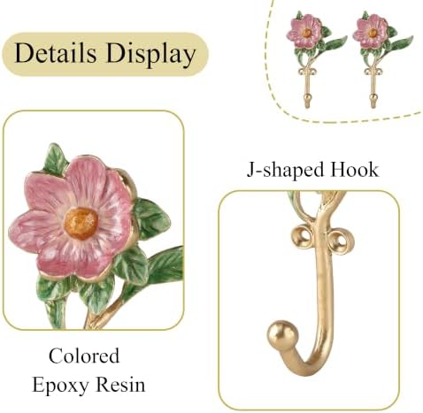 SOFFEE DESIGN 2PCS Enamel Large Flower Hooks - Image 6