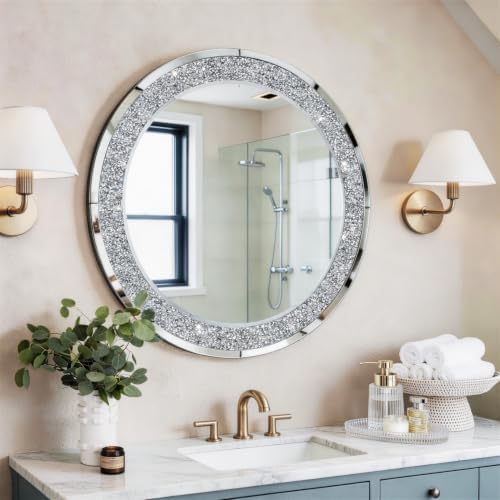 SHYFOY 32" Round Large Wall Mirror - Image 2