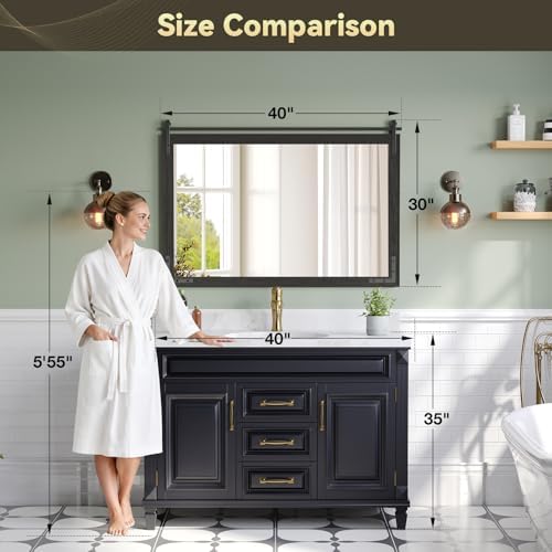 Brightify Black Bathroom Mirror - Image 6