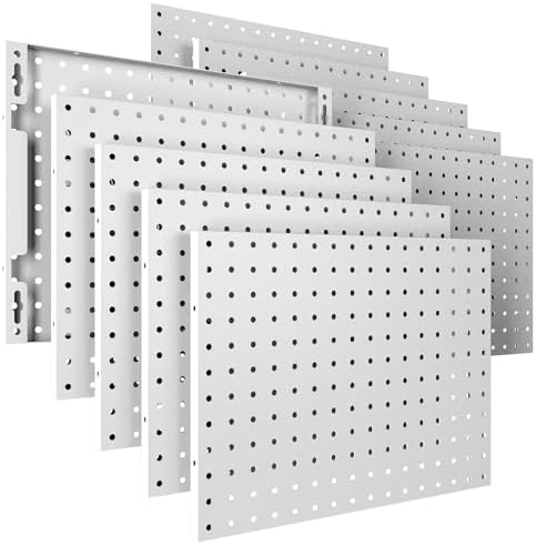 Spampur Peg Board, 10 Pack Metal Pegboard Panels, Pegboards Wall Organizer by Spampur