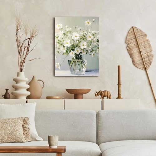 daktenn Floral Canvas Wall Art Bathroom Wall Art Pictures Wall Decor Home Decor - Image 2