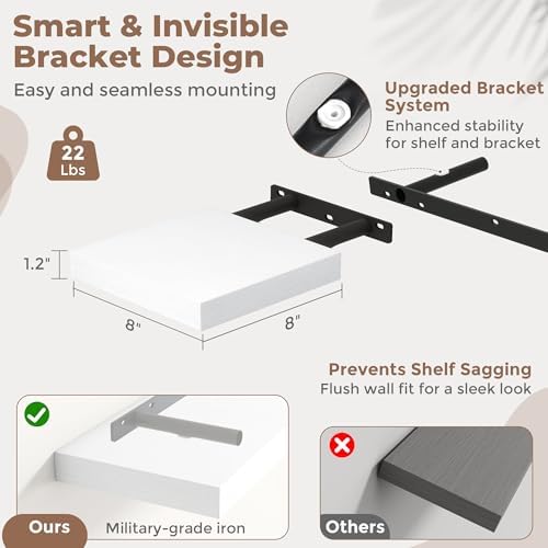 8 Inch Floating Shelves for Wall - Image 3