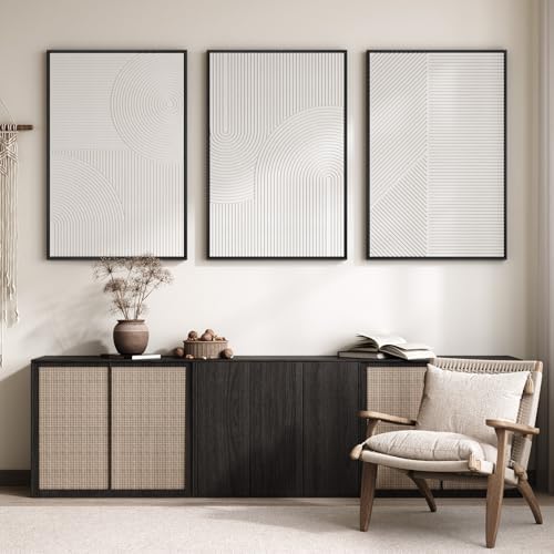 Large 3D Textured Modern White Abstract Wall Art - Image 4