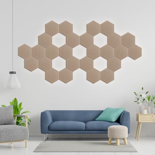 Hexagon Acoustic Panels, 12 Pack Self-Adhesive Sound Panels - Image 5