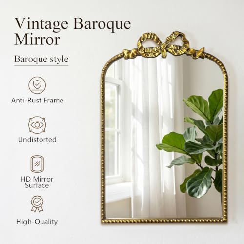 Antique Baroque Vintage Vanity Mirror - Image 4