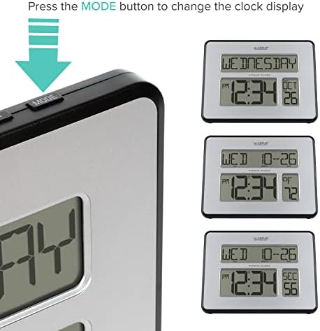 La Crosse Technology 513-1419BLv4-INT Backlight Atomic Full Calendar Clock - Image 2