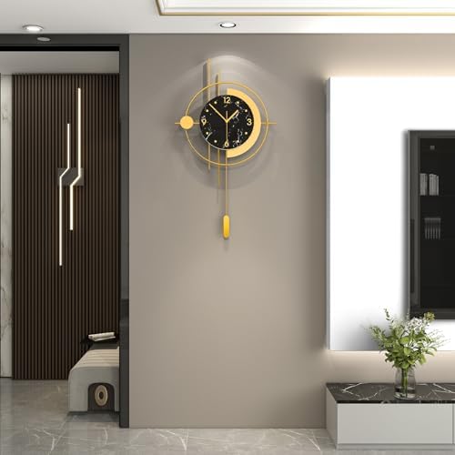 Large Modern Wall Clocks for Living Room Gold Silent Analog Clock - Image 2