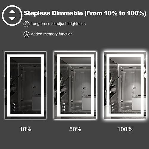Amorho LED Bathroom Mirror 48"X38" - Image 4