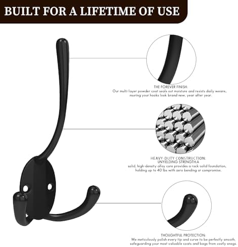 25 Pack Coat Hooks Heavy Duty, Strong Load-Bearing Capacity, Wall Hooks - Image 2