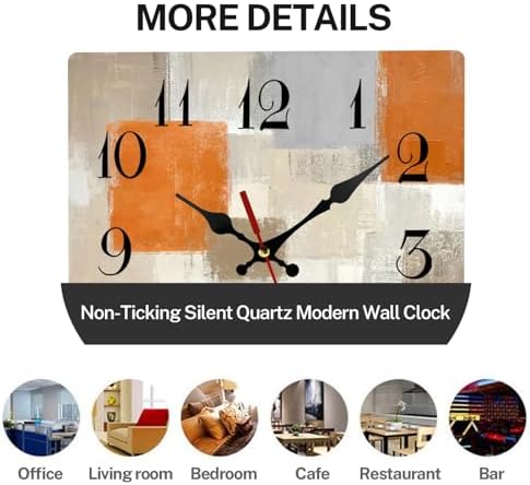 ArtSocket Square Wall Clock Silent Non-Ticking 12" Geometric - Image 5