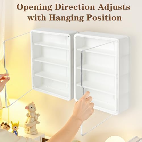 4-Tier Clear Display Case for Figures, Wall-Mounted Trinket Display Shelves - Image 6
