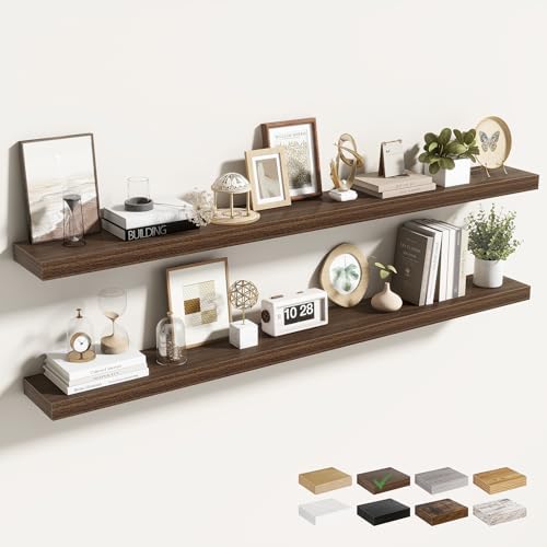 Acovy 55 Inch Floating Shelves for Wall 2 Pack, Wall Mounted Floating Shelf by Acovy