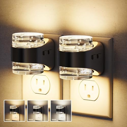 JandCase LED Night Light, Bubble Night Lights Plug into Wall Auto, 3 Color by JandCase