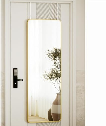 VooBang 14"x48" Full Length Over The Door Mirror, Full Body Wall Mirror by VooBang