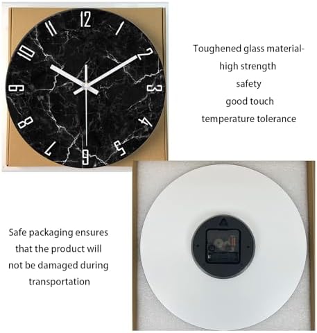 Glass Marble Pattern Wall Clocks Battery Operated 12 Inch - Image 6