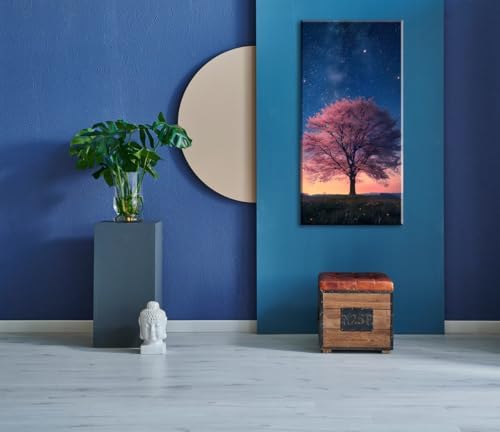 Lasdel Beautiful Fantasy Starry Sky Tree Wall Art - Image 6